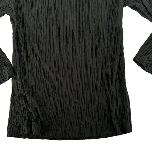 Vintage Ruth Norman New York Black Blouse Size Small Textured - Picture 4 of 9